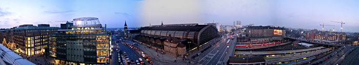 Blick über den Hauptbahnhof in Hamburg