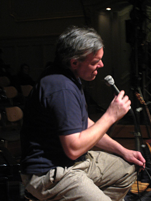 Stefan Gwildis beim Soundcheck in der Musikhalle Hamburg