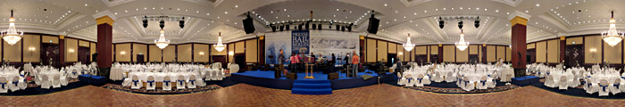 Der Ballsaal des Ritz - Carlton beim Soundcheck