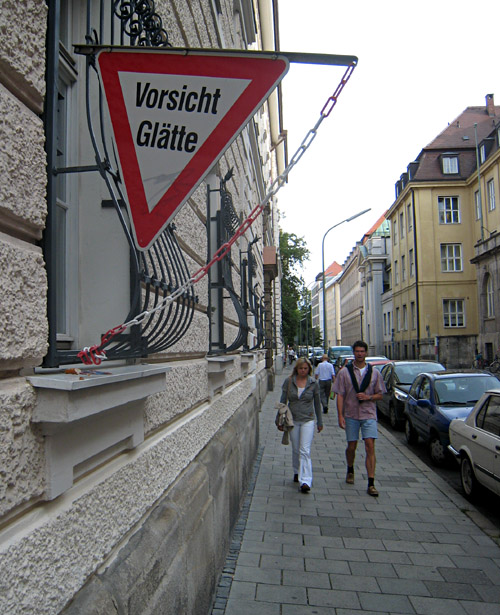 Vorsicht Glätte im Juli in München