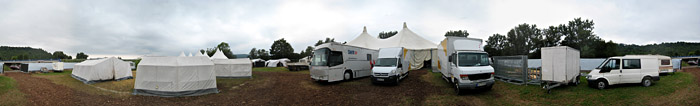 Backstage beim Zeltspektakel in Winterbach; Bild größerklickbar