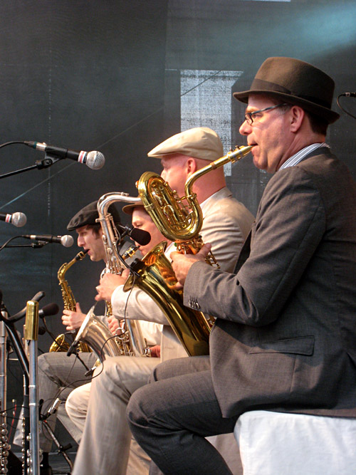 Die Holzbläser von Roger Cicero bei den Nibelungenfestspielen in Worms