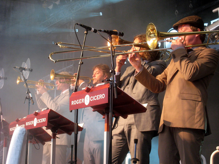 Die Blechbläser von Roger Cicero bei den Nibelungenfestspielen in Worms