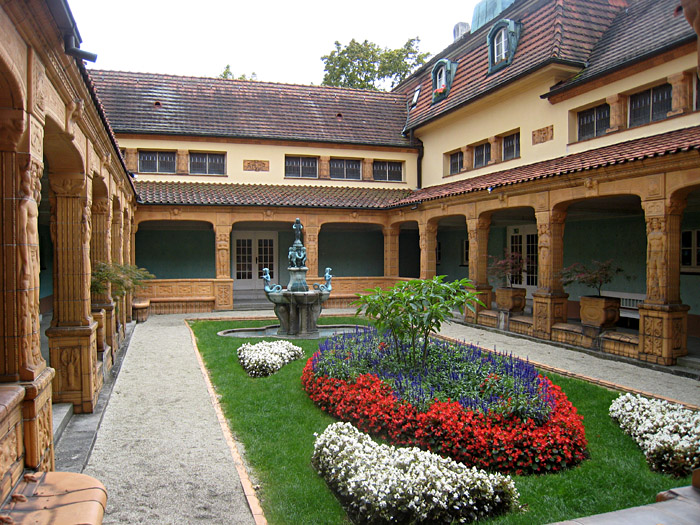 Innenhof zum Badehaus 7 des Spudelhofs Bad Nauheim