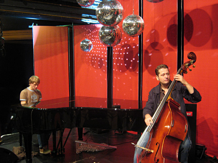 Friedrich Paravicino und Olaf Casimir beim Soundcheck zur Nacht der Legenden