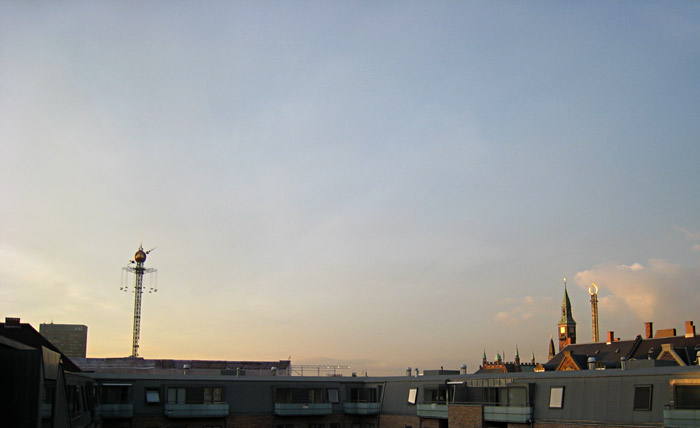 Blick aus dem Fenster von Zimmer 504 im Hotel Cab Inn City, Kopenhagen