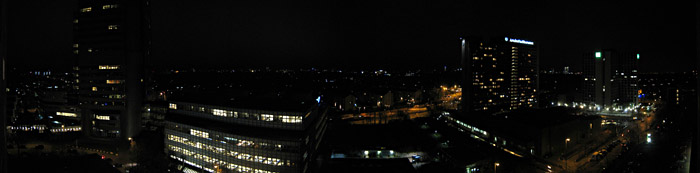Aussicht über München bei Nacht; Bild größerklickbar