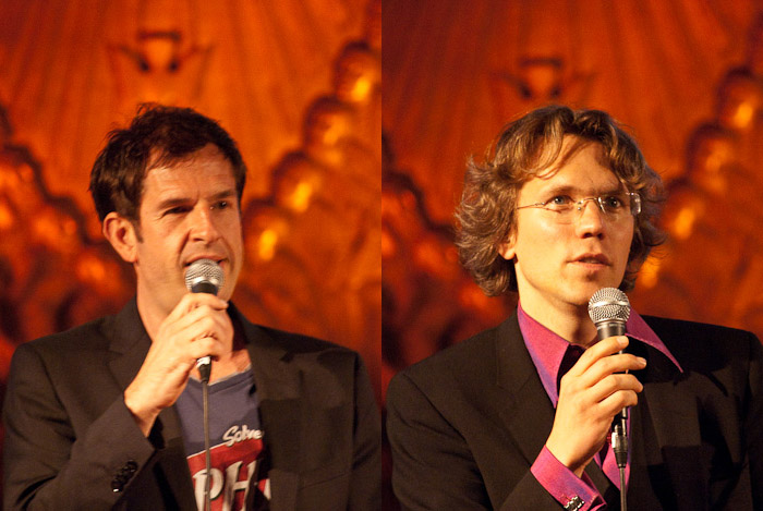 Michy Reincke und Pastor Frank Engelbrecht