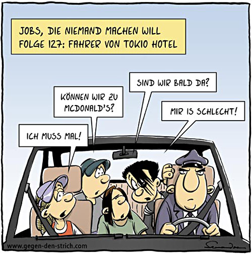 Fahrer bei Tokio Hotel