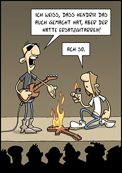 Wenn man schon wie Hendrix sein will....