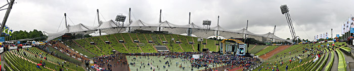 Das Münchener Olympiastadion bei Robbie Williams