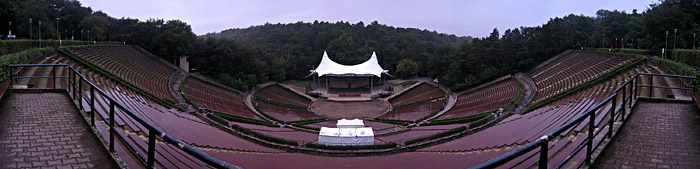 Die Berliner Waldbühne von oben aus gesehen